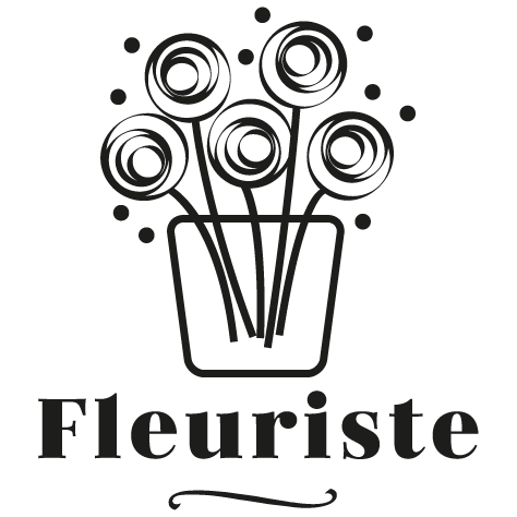 Sticker fleuriste model 03